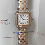 Swiss Quartz Cartier Panthere Large Size Two tone Rose Gold White Roman Replica Watch